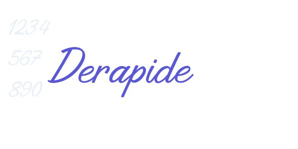 Derapide font