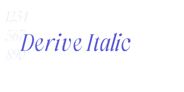 Derive Italic font free