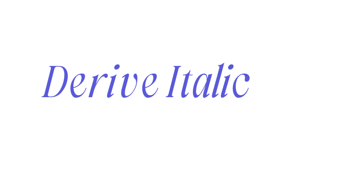 Derive Italic Font Download