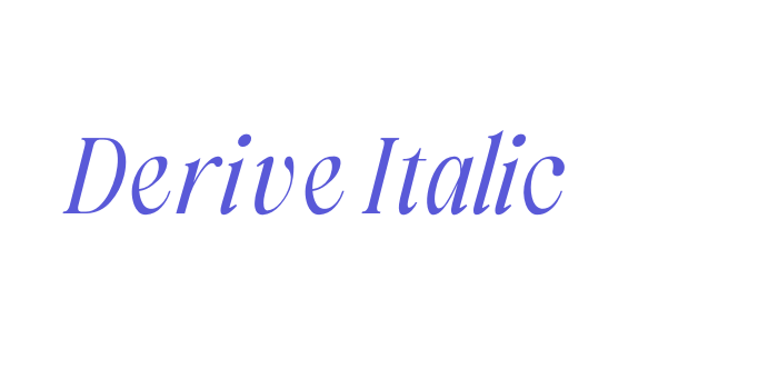 Derive Italic Font