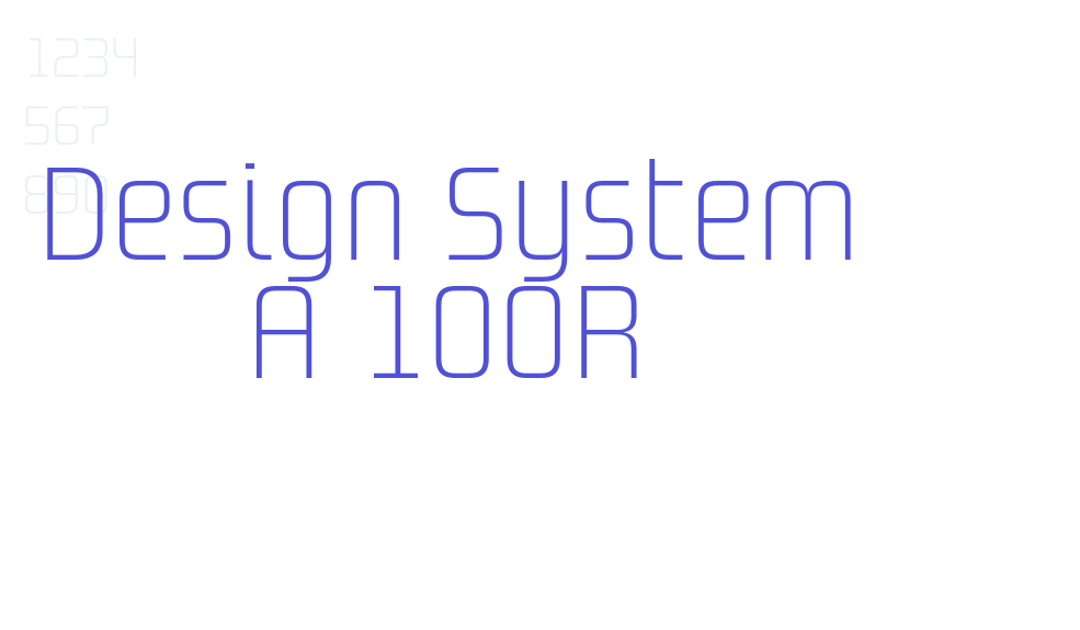 Design System A 100R-font-download