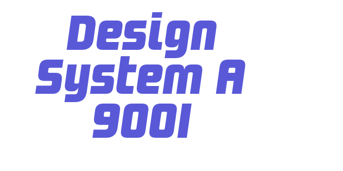 Design System A 900I Font