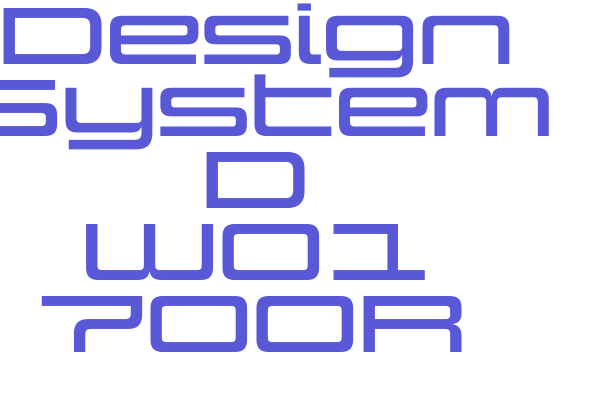 Design System D W01 700R Font