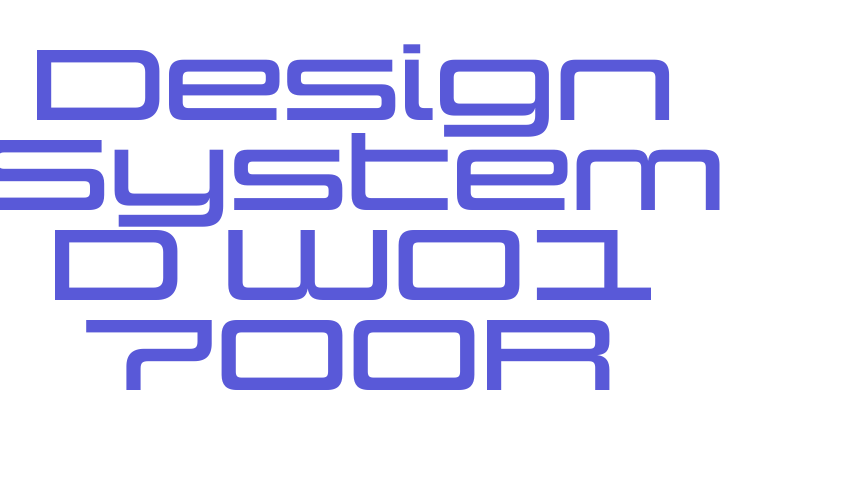 Design System D W01 700R Font Download