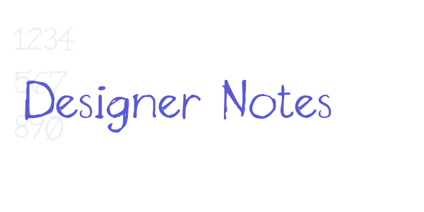 Designer Notes font free