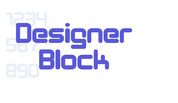 Designer Block font free