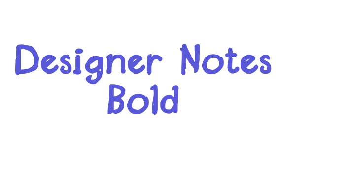 Designer Notes Bold Font Download