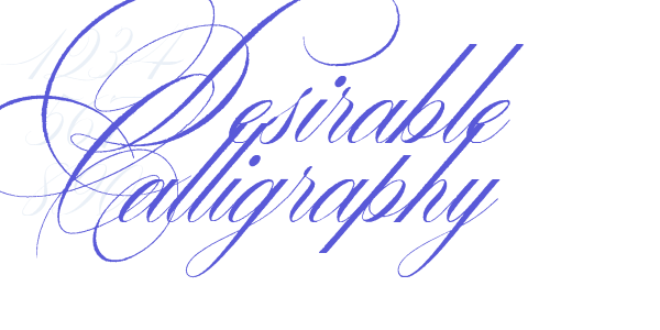 Desirable Calligraphy font free