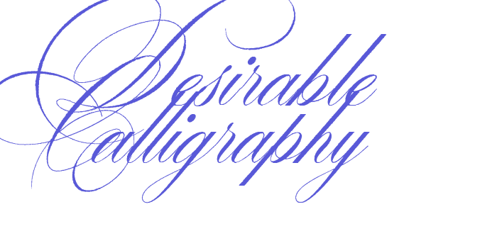 Desirable Calligraphy Font Download