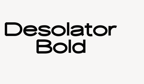 Desolator Bold Font