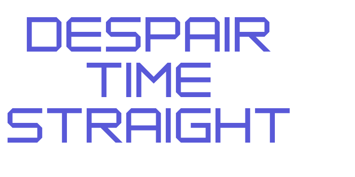 Despair Time Straight Font