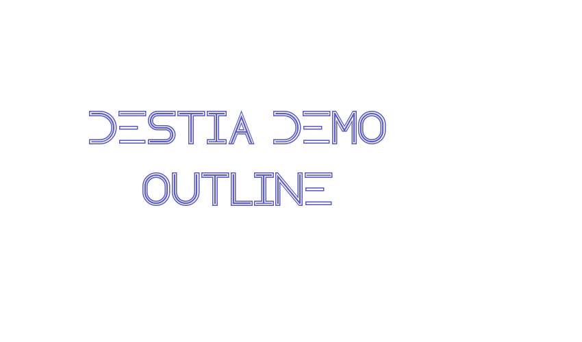 Destia Demo Outline Font Download