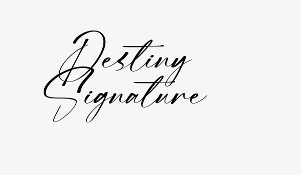 Destiny Signature Font