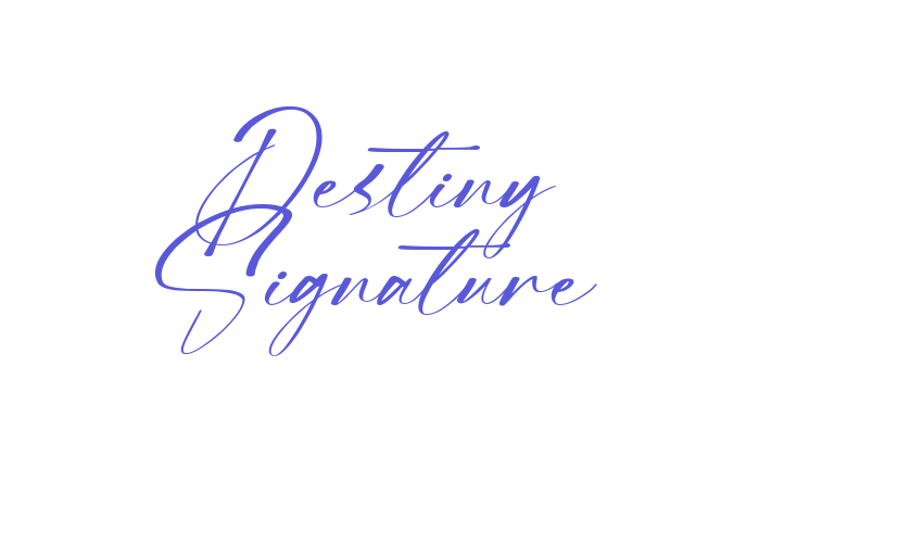 Destiny Signature Font Download