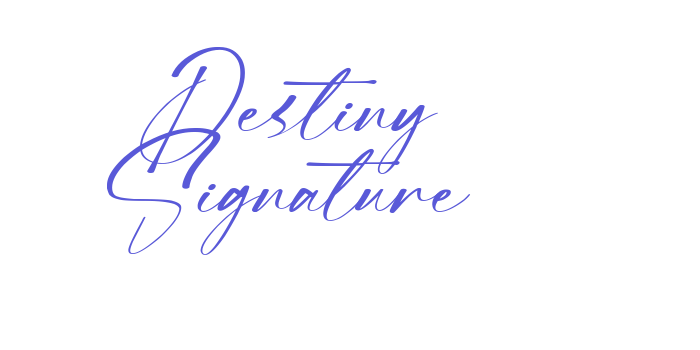 Destiny Signature Font Download