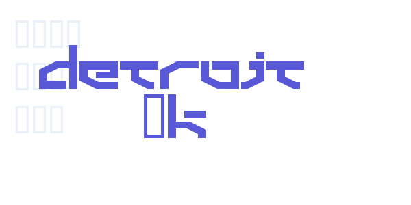 Detroit 3k font