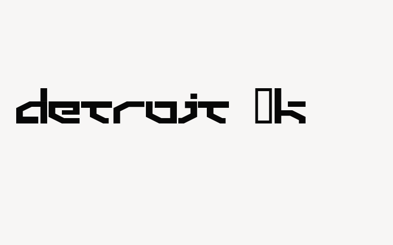 Detroit 3k Font