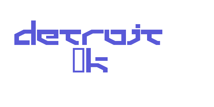 Detroit 3k Font