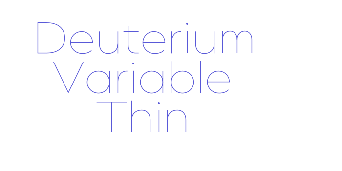 Deuterium Variable Thin Font Download