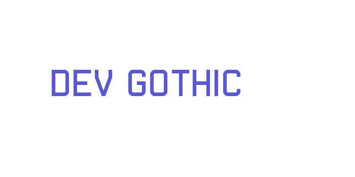 Download Dev Gothic Font