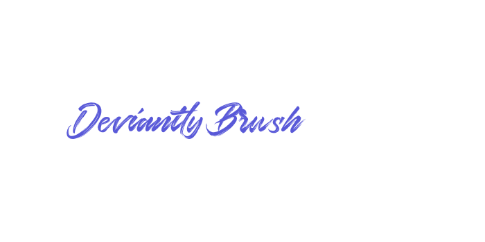 Deviantly Brush Font Download