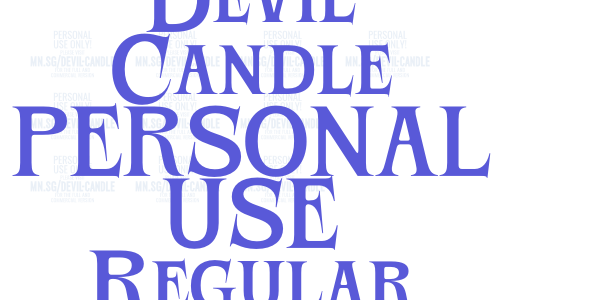 Devil Candle PERSONAL USE Regular font free