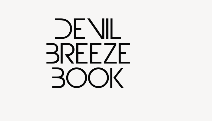 Devil Breeze Book font download