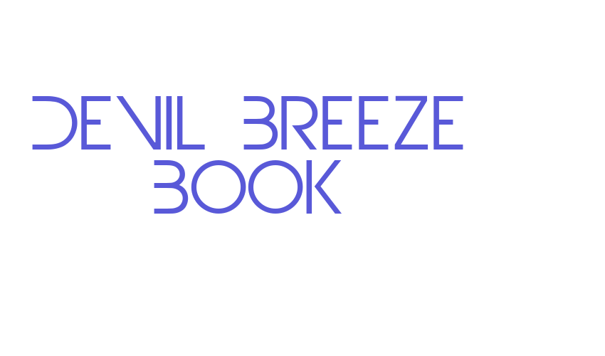 Devil Breeze Book Font Download