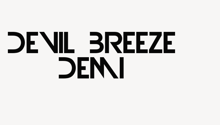 Devil Breeze Demi font download