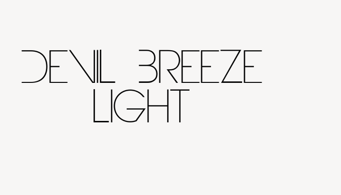 Devil Breeze Light font download