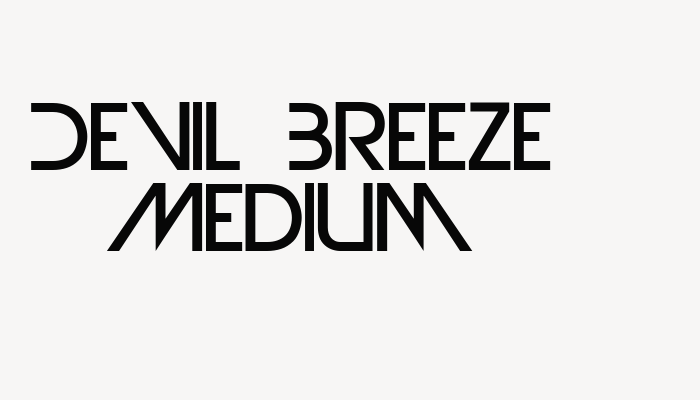 Devil Breeze Medium font download