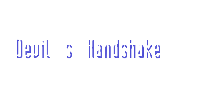 Devil’s Handshake Font Download