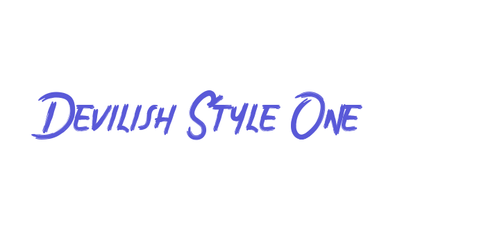 Devilish Style One Font