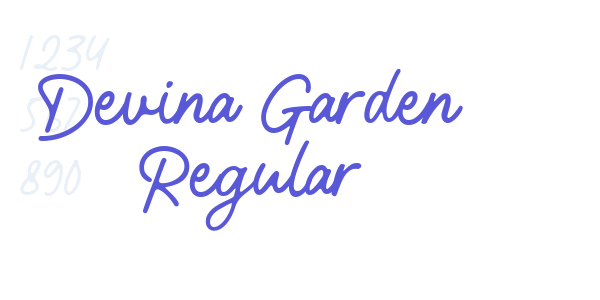 Devina Garden Regular font free