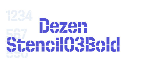 Dezen Stencil03Bold-font-download