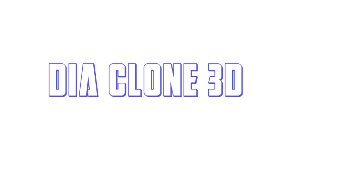 Dia Clone 3D Font Download