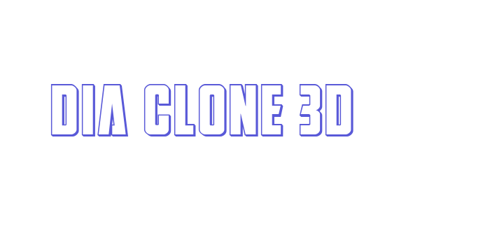 Dia Clone 3D Font