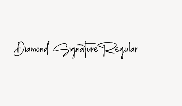 Diamond Signature Regular Font