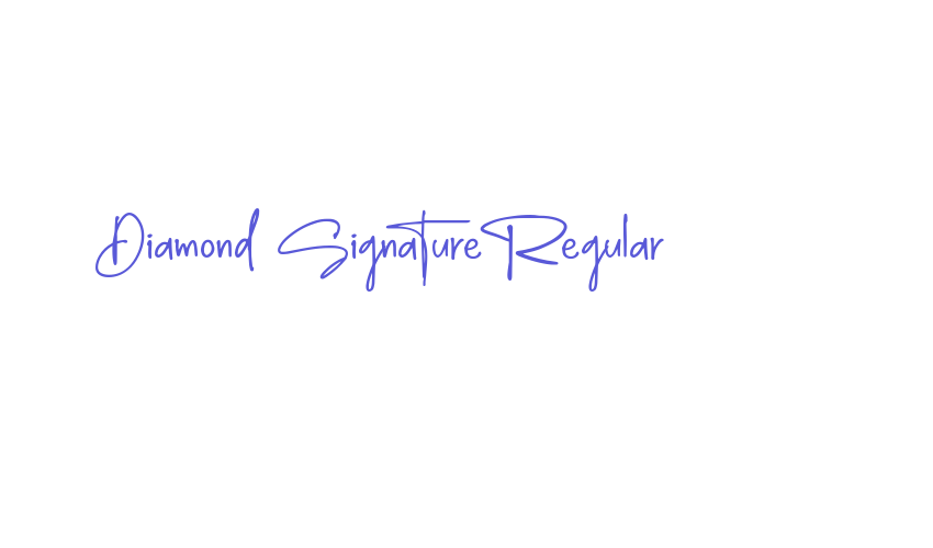 Diamond Signature Regular Font Download