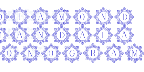 Diamond mandala monogram-font-download
