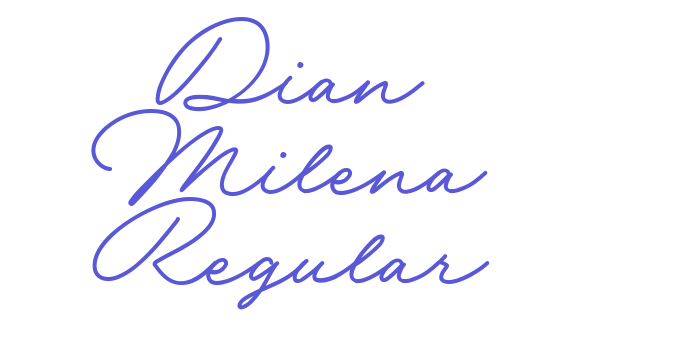 Dian Milena Regular Font