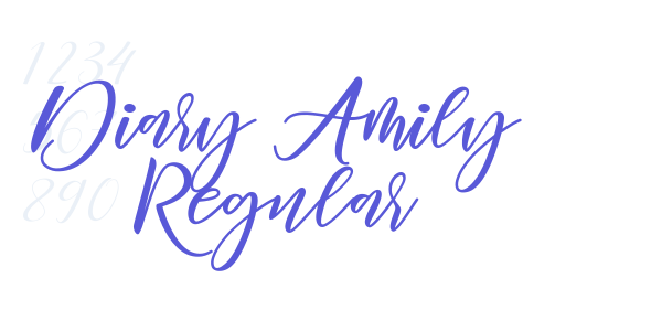 Diary Amily Regular font free