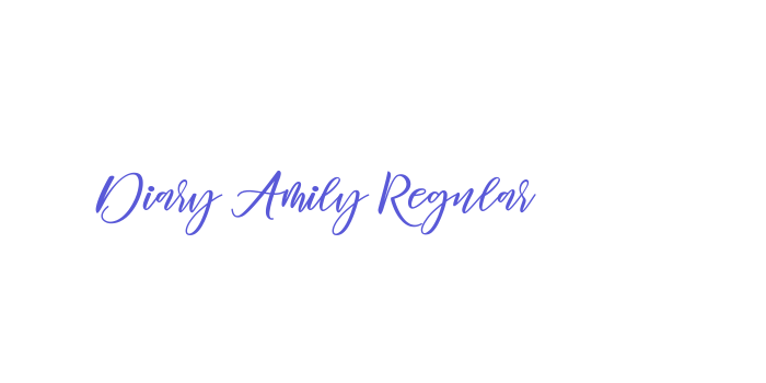 Diary Amily Regular Font Download