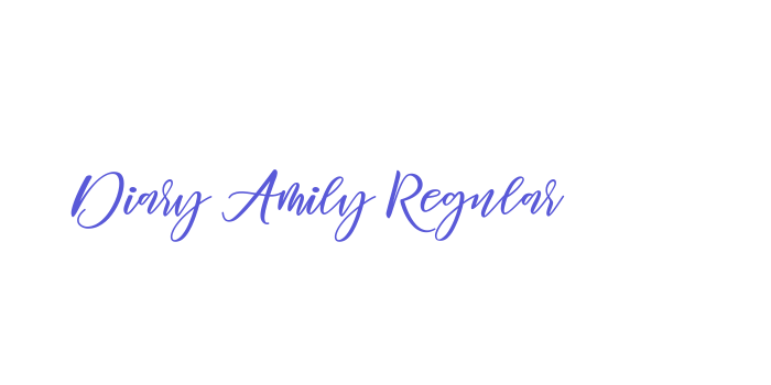 Diary Amily Regular Font