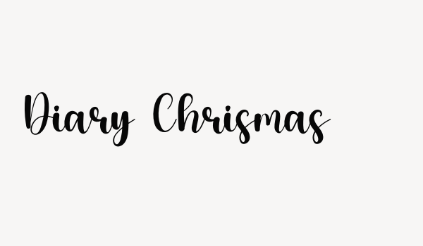 Diary Chrismas Font