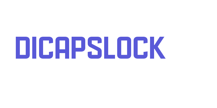 Dicapslock Font Download