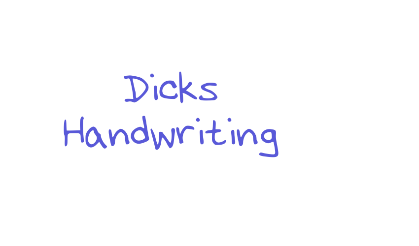 Dicks Handwriting Font Download