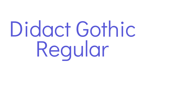 Didact Gothic Regular Font Download