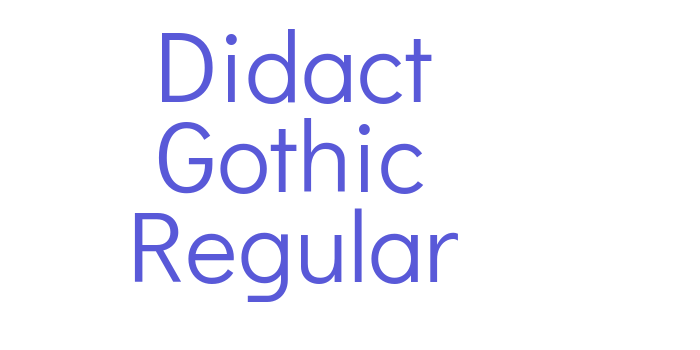 Didact Gothic Regular Font