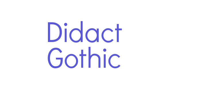 Didact Gothic Font